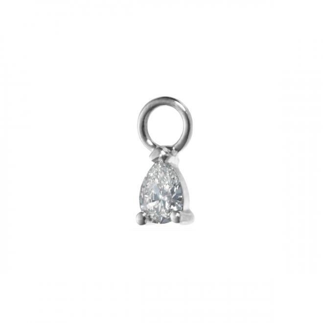Redline Bijoux - Mini Pure - Collier Fil Femme avec 0.05ct Diamant Rond en  Or Blanc Serti Clos - Redline