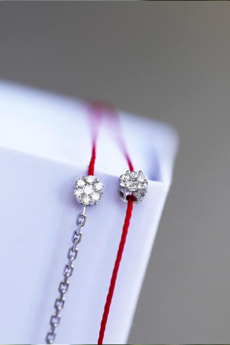 Redline Bijoux - Mini Pure - Collier Fil Femme avec 0.05ct Diamant Rond en  Or Blanc Serti Clos - Redline