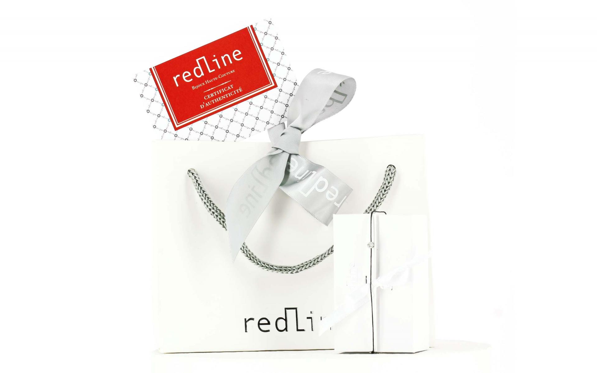 Redline Bijoux - Illusion Colored Distingué - Bracelet Fil Femme avec  0.05ct Diamant Rond en Or Blanc Serti Griffe - Redline