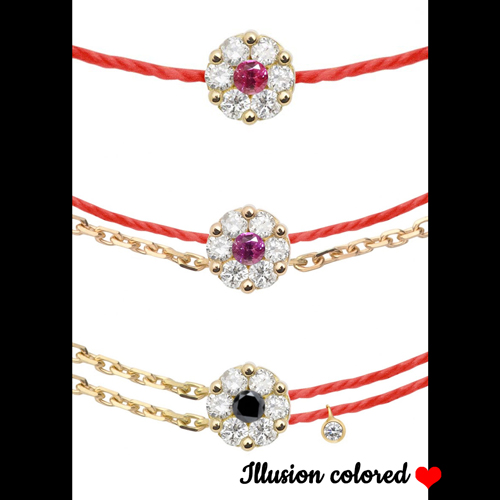 Redline bracelet fil rouge illusion colored