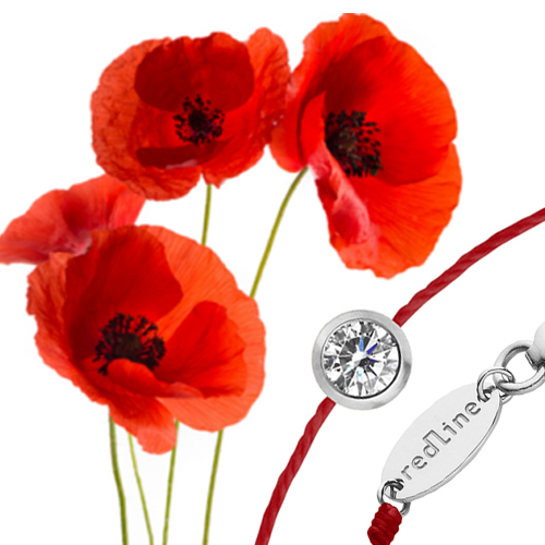 Redline diamant fil coquelicot