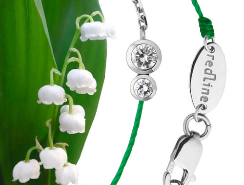 Bracelet fil vert & diamant Infinite