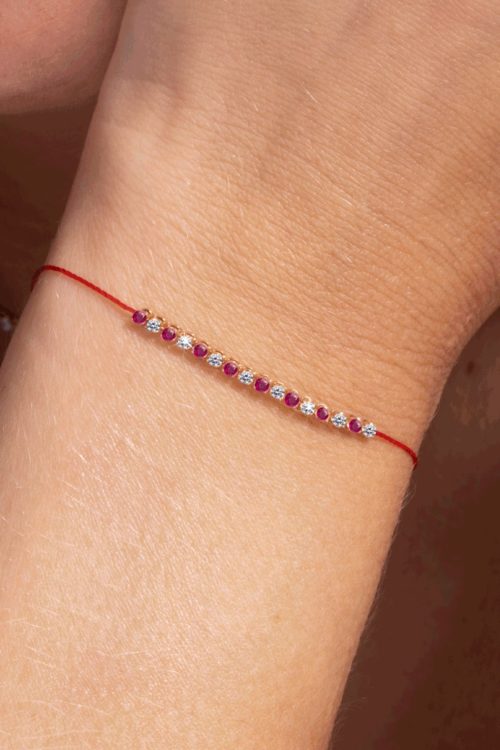 Bijoux Marilyn Redline fils rouge